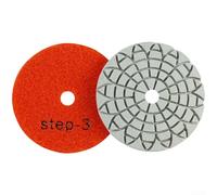 Disque de Polissage 3 pour étapes pour Granit Marbre Pierre et Béton | Tampon de Ponçage en Résine 80mm/125mm Épaisseur 5mm avec Refroidissement Scientifique pour Rénovation de pour sol et