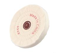 Disque de polissage en coton de 6 pouces pour métal, bijoux, bois, verre, plastique, 6 x 4 mm/16 mm, disque abrasif pour polissage final avec lèvre en cuir pour tour (4 mm)