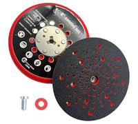 Disque de Ponçage 150mm, Plateau Ponceuse, Plateau de Poncage, Plateau Ponceus Multihole Compatible Ponceuses Electriques pour Bosch RSM6045, GEX 34-150, GEX 40-150, avec Vis et Joint Rouge