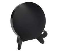 Disque de Réflexion Obsidienne - Artefact Miroir Mise au Point de Méditation 3 Pouces avec Connexion à la Terre Visuelle en Pierre Polie Support en Bois Décoration Spirituelle P