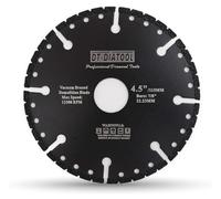 Disque de tronçonnage diamanté 115 x 22,23 mm, polyvalent, pour béton armé, métal, aluminium, PVC, vendu à l'unité