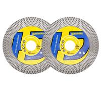 Disque de tronçonnage diamanté, 2 pièces, disque de coupe de 125 mm pour le sciage et le meulage à sec ou à l'eau de porcelaine, de granit, de marbre et de pierre céramique