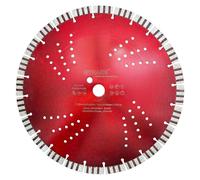 Disque de tronçonnage diamanté 350 mm Turbo pour béton, béton armé et pierre, segment de 15 mm, dimensions 350x25,4 mm