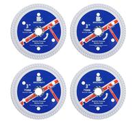 Disque de tronçonnage diamanté 75 mm, modèle Turbo Mesh, lot de 4, pour céramique dure, carrelage, granit