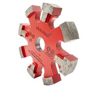 Disque de tronçonnage diamanté de 120 mm, 17 mm, avec 8 segments, pour systèmes de chauffage au sol, pour découpe à sec