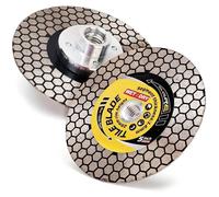 Disque de tronçonnage diamanté de 125 mm avec bride M14, pour céramique, grès, granit, adapté à la coupe à sec ou à l'eau, hauteur de coupe de 25 mm