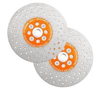Disque de tronçonnage diamanté de 125 mm, double face, pour découper et poncer du granit, du marbre, des carreaux et des pierres naturelles (lot de 2)