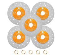 Disque de tronçonnage diamanté de 125 mm pour pierre, carrelage, verre, granit (lot de 5)