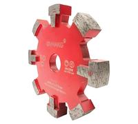 Disque de tronçonnage diamanté de 130 mm, 17 mm, avec 8 segments, à collet en U, pour béton et systèmes de chauffage au sol, pour découpe à sec