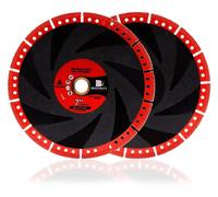 Disque de tronçonnage diamanté de 180 mm pour béton, acier, métal et maçonnerie (lot de 2)