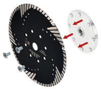 Disque de tronçonnage diamanté de 230 mm avec bride M14, pour la coupe de pierre, de béton, de bordures, de pierre naturelle et de pierre artificielle