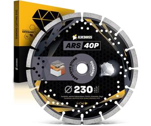 Disque de tronçonnage diamanté, diamètre 230 mm, alésage 22,2/25,4 mm, pour matériaux abrasifs