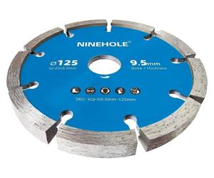 Disque de tronçonnage diamanté pour béton, mortier, maçonnerie et plâtre | Ø 125 mm, largeur 9,5 mm, fixation M14
