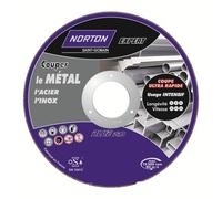Disque de tronçonnage - Métal/Inox - 115x2,5x22,2mm - NORTON - 66252833048
