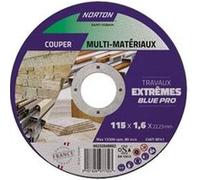 Disque de tronçonnage Norton Extrêmes multi-matériaux 115 x 1,6 x 22,23 mm