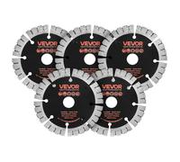 Disque Diamant 125 mm-VEVOR-Lot de 5 Disque à Tronçonner pour Rainureuse Murale Alésage 20 mm Segments Diamantés pour Béton
