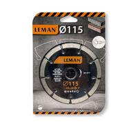 Disque diamant à segments - D. 115 x 2 x 22.23 mm - HT. 7 mm - Béton - LEMAN - 66115