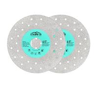 Disque diamant carrelage 115mmcoupe verre diamant - Lot 2 lames diamantées pour granit, marbre, pierre, dalles roche et carrelage. Disque carrelage haute performance
