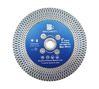 Disque Diamant Carrelage 125mm-BRSCHNITT Disque de coupe Découpage et ponçage de carreaux de X Maille Turbo porcelaine Granit Marbre Céramique Maçonnerie Filetage M14