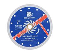 Disque Diamant Carrelage 175mm- BRSCHNITT Disque à Tronçonner Diamante Lame de Scie avec X Maille Turbo pour Porcelaine Tuile Marbre Céramique Granit.