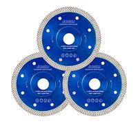 Disque Diamant Grès Cérame 125 mm x 22,23 mm, 3 Pièces Disque Diamant Carrelage, Lame Diamantée Intensif Turbo Extra fin 1,2 mm pour Grès Céramique, Marbre, Carrelage, Faïence, Granite