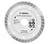 Disque diamant Turbo pour meuleuse Ø115mm Bosch 2607019480