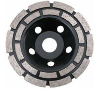 Disque diamanté 125 x 22,2 mm avec double rangée de segments : utilisation universelle pour le ponçage du béton, de la pierre