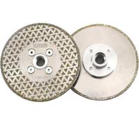 Disque diamanté, 2 pièces, 115 mm, filetage M14, disque de découpe et de meulage électrolytique pour carrelage, granit et marbre
