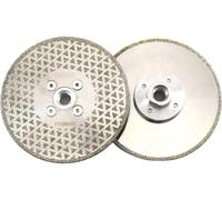 Disque diamanté, 2 pièces, 125 mm, filetage M14, disque de découpe et de ponçage pour carrelage, granit et marbre