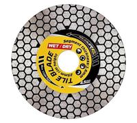 Disque diamanté de 115 mm x 1,6 mm x 22,23 mm, lame double fonction pour découper et meuler la céramique, la porcelaine et le granit