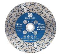 Disque diamanté de 125 mm, double face, pour découper et poncer le granit, le marbre, les carreaux et les pierres naturelles, filetage M14
