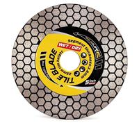Disque diamanté de 125 mm x 1,6 mm x 22,23 mm, lame en porcelaine à double fonction pour découper et poncer la céramique, la porcelaine, le granit et le marbre