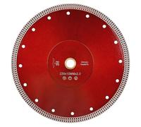 Disque diamanté de 230 mm pour la coupe de pierre, de béton, de granit et de briques. Adapté à la coupe à l'eau. Épaisseur : 2,0 mm