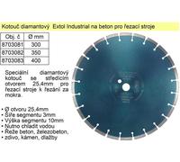 Disque diamanté Extol Industrial pour béton 350mm segmenté pour machines de coupe