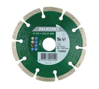 Disque diamanté - HITACHI - UNI 752802 - Ø125 mm - Alésage 22,2 mm - Segment 7 mm universel