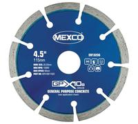 Disque diamanté multi-usages pour béton Mexco GPX10-8, pour la découpe de matériaux de construction non abrasifs - 115 mm, hauteur de segment de 8 mm