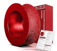 Disque diamanté pour meuleuse, diamètre 75 mm, épaisseur 22,23 mm, rayon de coupe 10 mm, pour carrelage dur