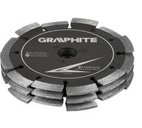 Disque diamanté professionnel GRAPHITE 150 x 22,2 mm – 36 segments, 10 200 tr/min, largeur de joint 30 mm, disque de fraisage pour béton pour rainureuse 59G371