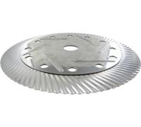 Disque en acier inoxydable pour couper du bois de chauffage sur des sols durs. ø : 230 mm x 25,4 mm.
