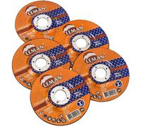 Leman 113049.05 Lot de 5 Disques de tronçonnage pour métal MD 115 x 2,5 x 22,23 mm