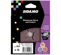 Disque fibre D125 mm corindon décapage ponçage métaux bois SIDAMO - 10920006