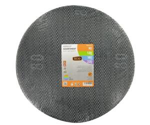 Disque maille - SCID - diamètre 225 mm - auto-agrippant - Grain 80, 120, 180, 220 - Vendu par 8