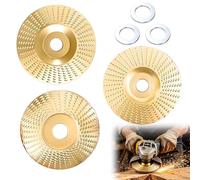 Disque Meuleuse Bois, Lot de 3 Disques Abrasifs pour Meuleuse D'angle, Meule en Carbure de Tungstène pour la Coupe, le Façonnage, le Ponçage et le Polissage du Bois 100/22 Mm