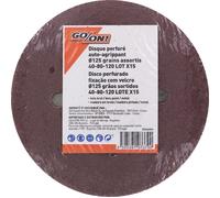 Disque perforé agrippant d.125mm grains assortis, 8 trous lot de 15