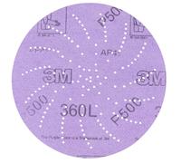 Disque pour film 3M Cubitron II Xtract Hookit 360L, 152 mm, P500, multihole x500 morceau