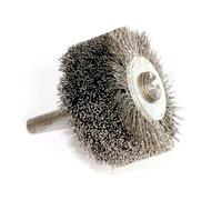 Disques à brosse métallique, Brosse à roue métallique 2x0,9 pouces, Conflex serti, tige 1/4, fil d'acier 0.0118(5pcs)