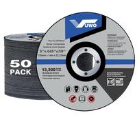 Disques à meuler Dunne, 125 mm x 1 mm, pack de 50, pour le métal, l'acier et l'acier inoxydable, compatibles avec les meuleuses d'angle