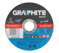 Disques à tronçonner métal 115 x 1,0 x 22,2 mm A60-T-BF - 10 pcs (GRAPHITE)