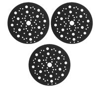 Disques Abrasifs 150mm 70 Trous - Plateau de Ponçage Nylon Noir Ø150mm 3mm, Lot de 3 - Compatible Ponceuse Orbitale 6 Pouces