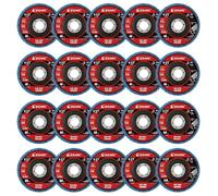 Disques abrasifs de 115 mm de diamètre et 22,2 mm d'épaisseur, en lot de 20, avec des grains 40/60/80/120, pour l'acier inoxydable, le métal et le bois